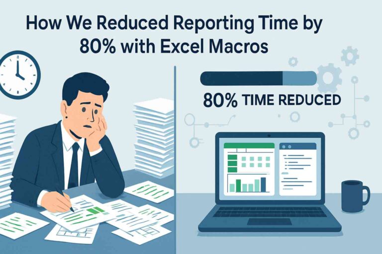 How We Reduced Reporting Time by 80% with Excel Macros | Harsha Rao | https://www.linkedin.com/in/harshawuppalapadu/ 1 How We Cut Reporting Time by 80% Using Excel Macros